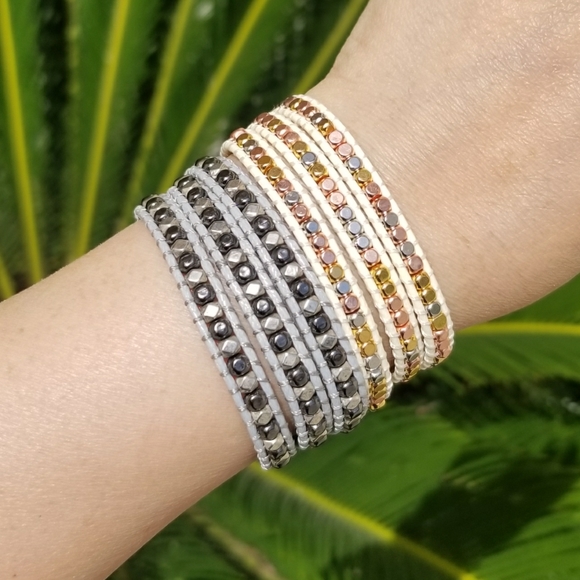 NEW Handmade 3 Wrap Bracelet Katie Soleil - Picture 2 of 4